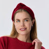 Lele Sadoughi HEADBANDS CRIMSON RED GRETA FIRESIDE KNIT HEADBAND