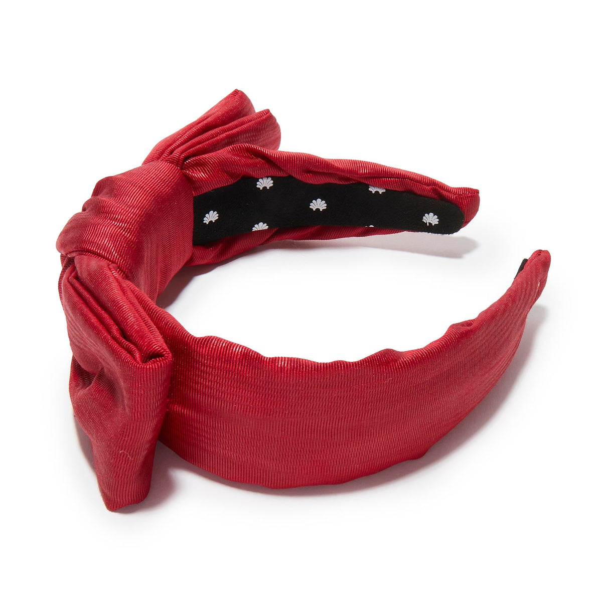 Lele Sadoughi HEADBANDS CRIMSON RED HOLLY MOIRE HEADBAND