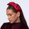 Lele Sadoughi HEADBANDS CRIMSON RED HOLLY MOIRE HEADBAND