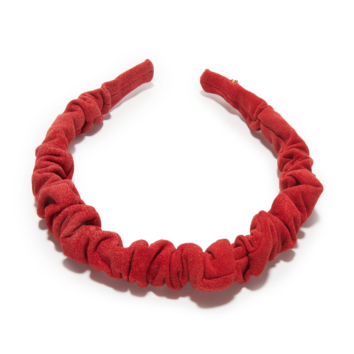 Lele Sadoughi HEADBANDS CRIMSON RED JESSIE SUEDE HEADBAND
