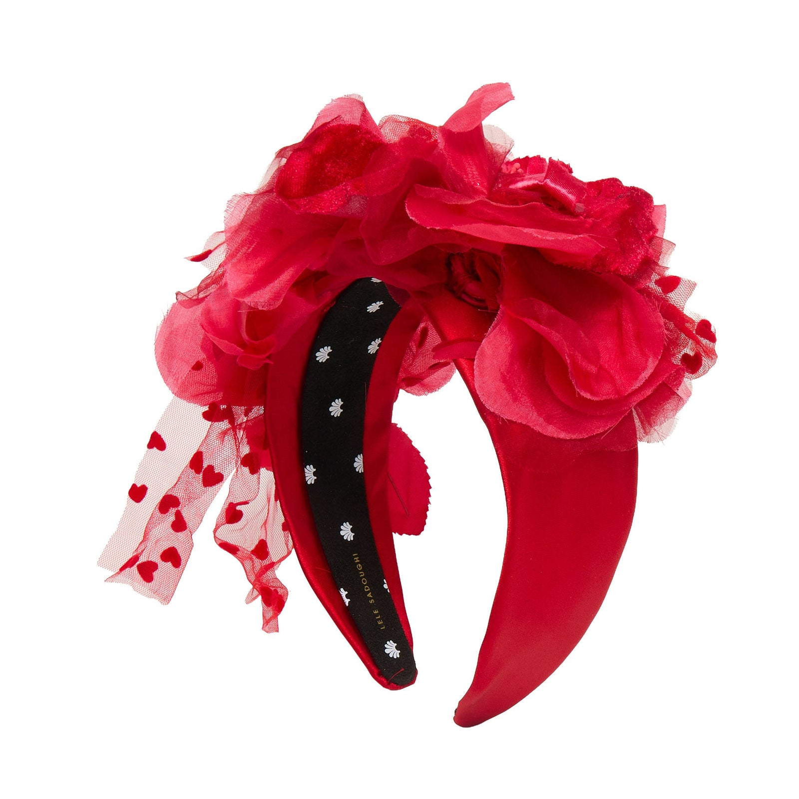 Lele Sadoughi HEADBANDS CRIMSON SWEETHEART FLORAL BRIGITTE HEADBAND