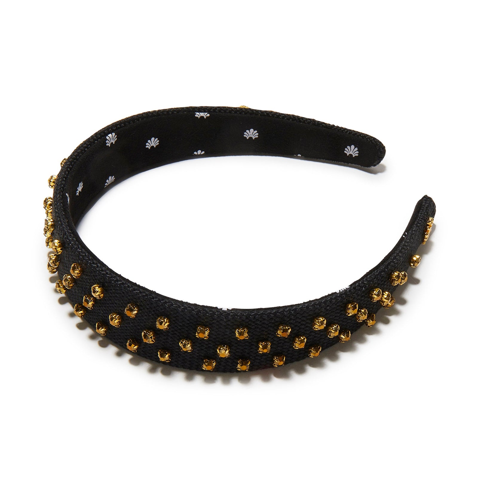 Lele Sadoughi HEADBANDS CRYSTAL DORADO BURLAP BESSETTE HEADBAND