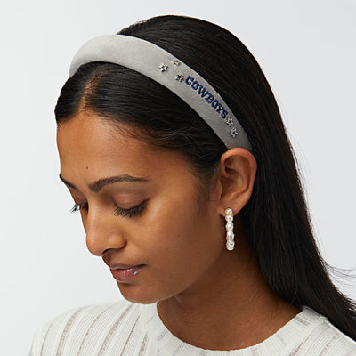 Lele Sadoughi HEADBANDS DALLAS COWBOYS LELE X NFL GREY CHARLOTTE HEADBAND *PRE-ORDER*