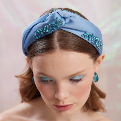 Lele Sadoughi HEADBANDS DECEMBER TURQUOISE MARLENE JEWELED BIRTHSTONE HEADBAND