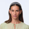 Lele Sadoughi HEADBANDS DENIM DOBBY CHER PEARL SPRINKLE HEADBAND