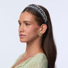 Lele Sadoughi HEADBANDS DENIM DOBBY CHER PEARL SPRINKLE HEADBAND