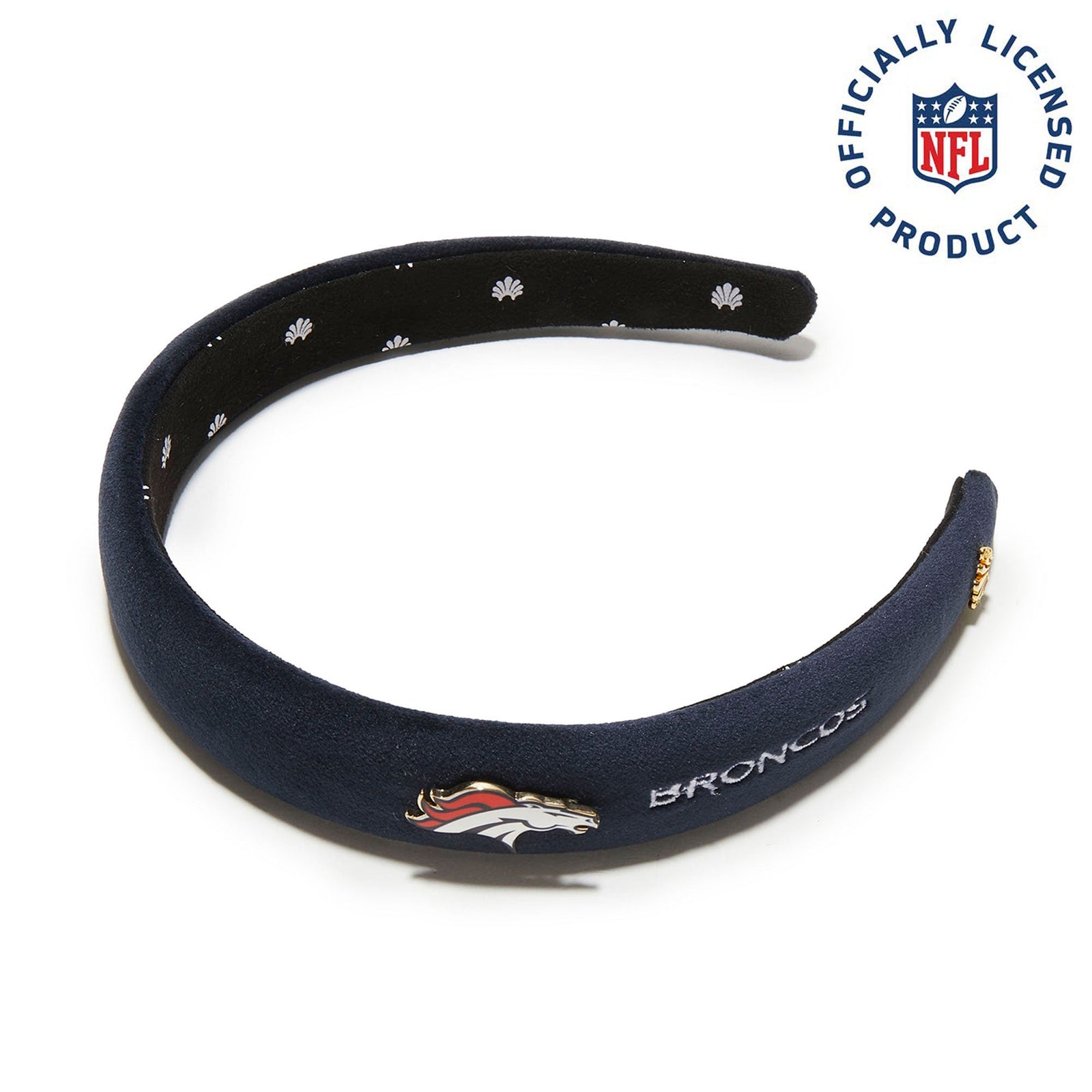 Lele Sadoughi HEADBANDS DENVER BRONCOS LELE X NFL NAVY CHARLOTTE HEADBAND *PRE-ORDER*
