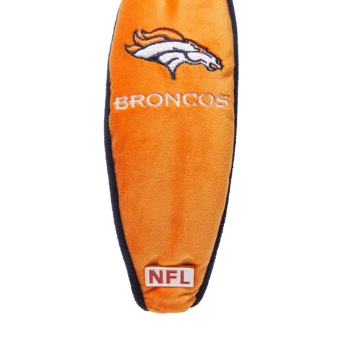 Lele Sadoughi HEADBANDS DENVER BRONCOS LELE X NFL ORANGE EMBROIDERED KNOTTED HEADBAND
