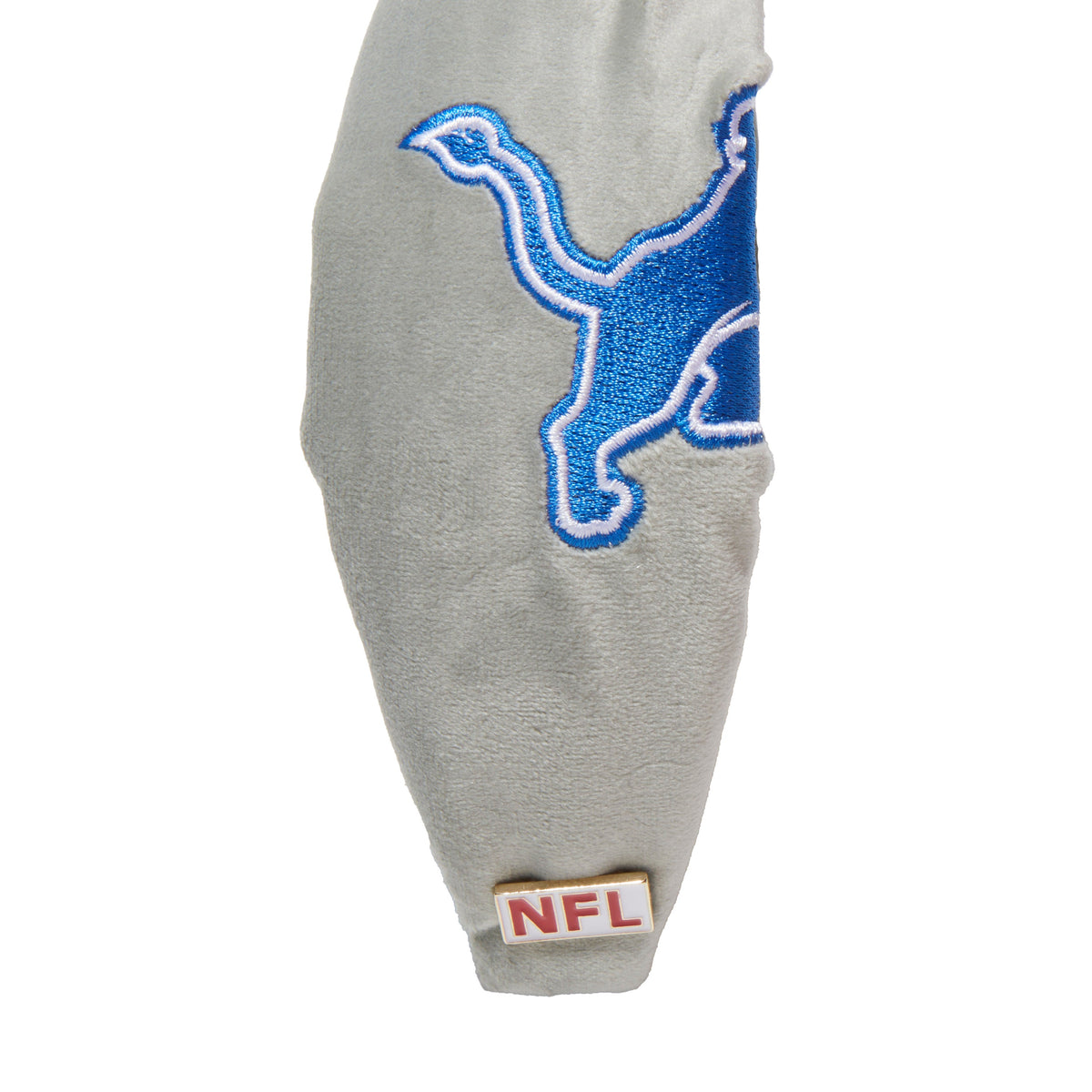 Lele Sadoughi HEADBANDS DETROIT LIONS LELE X NFL GRAY EMBROIDERED KNOTTED HEADBAND