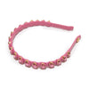 Lele Sadoughi HEADBANDS DUSTY ROSE CRYSTAL FAUX LEATHER STRAND HEADBAND
