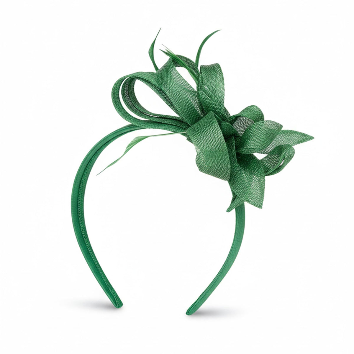 Lele Sadoughi HEADBANDS EMERALD HOLLY SINAMAY HEADBAND