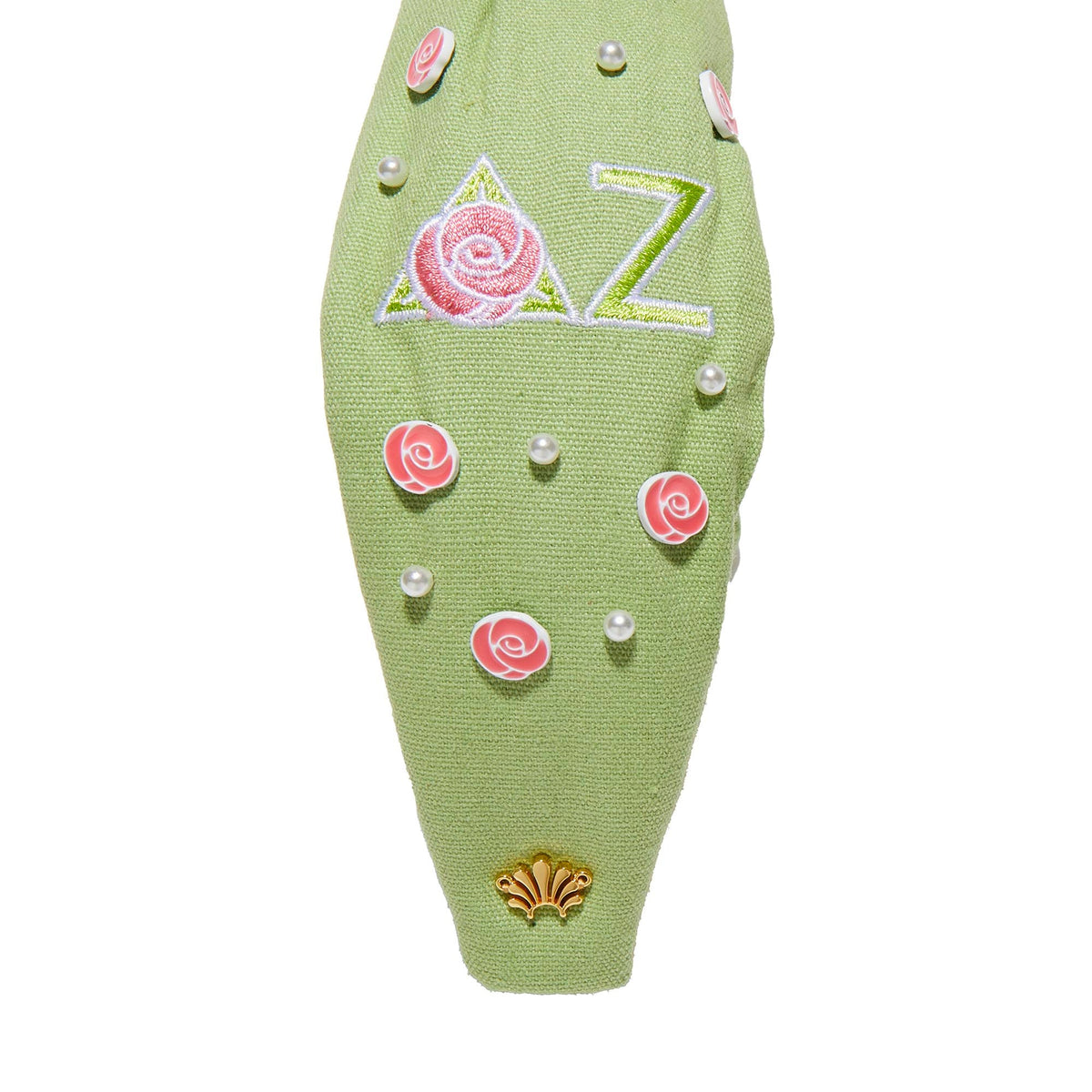 LELE SADOUGHI HEADBANDS ENERGIZING GREEN DELTA ZETA KNOTTED HEADBAND