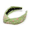 LELE SADOUGHI HEADBANDS ENERGIZING GREEN DELTA ZETA KNOTTED HEADBAND