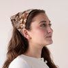 Lele Sadoughi HEADBANDS ESPRESSO GARDEN JACKIE EMBROIDERED EYELET HANDKERCHIEF HEADBAND