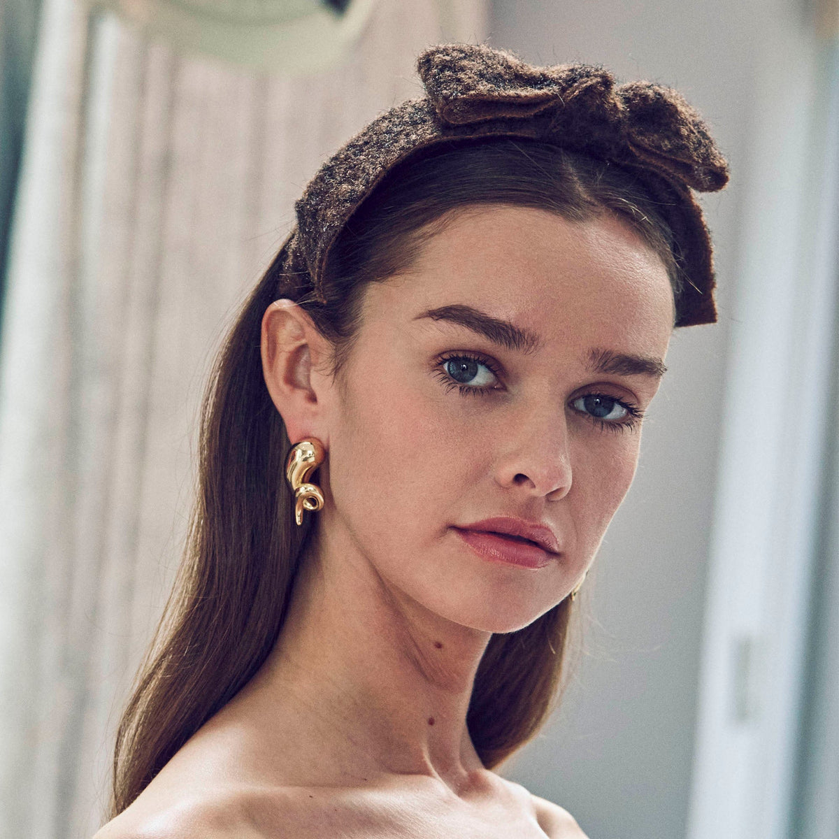 Lele Sadoughi HEADBANDS ESPRESSO SHIRLEY HEADBAND