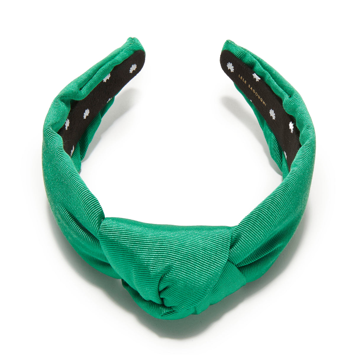 Lele Sadoughi HEADBANDS EVERGREEN KNOTTED MOIRE HEADAND