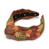 Lele Sadoughi HEADBANDS FALL FOLIAGE MARLENE FALLING LEAVES EMBROIDERED HEADBAND