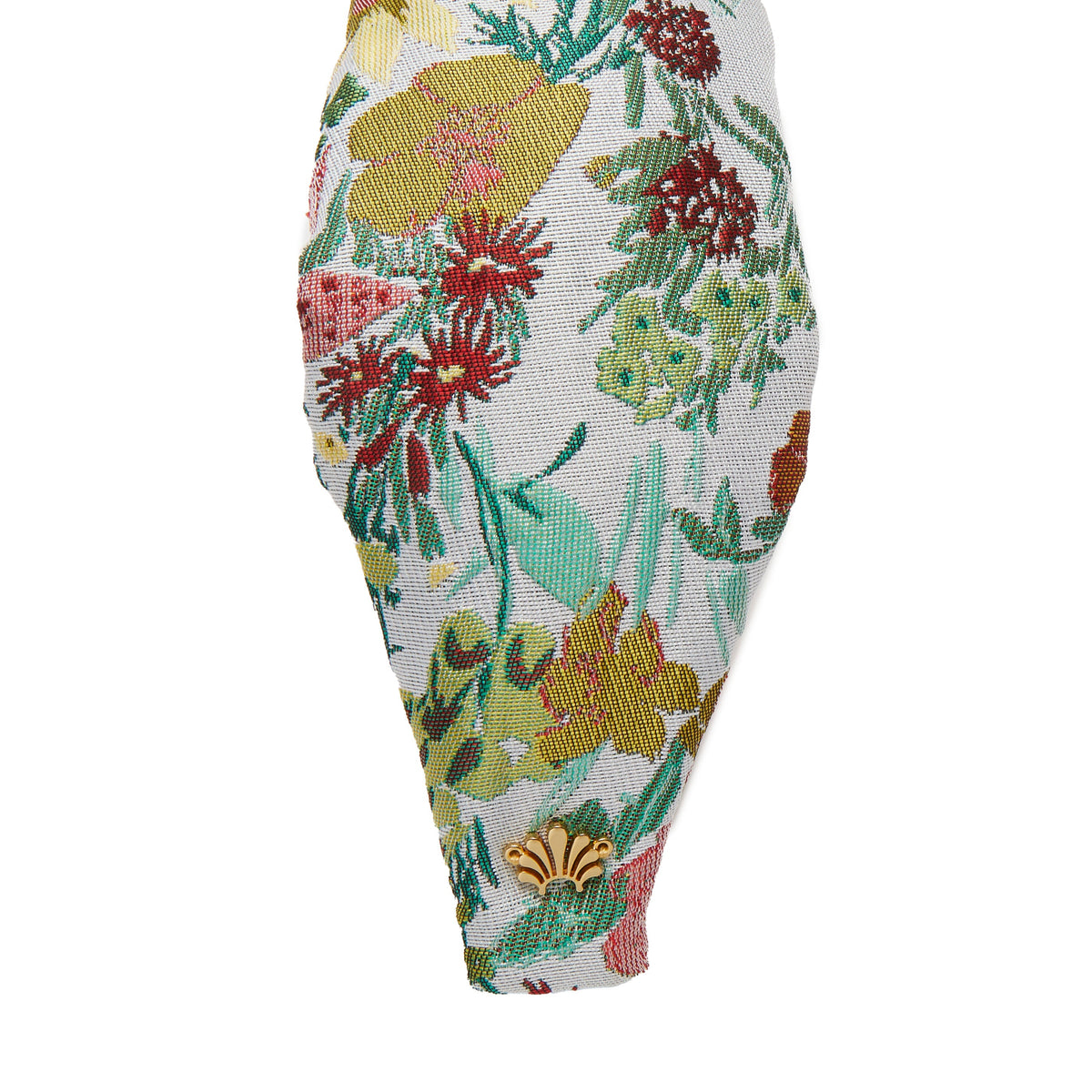 Lele Sadoughi HEADBANDS FLORAL MINT KNOTTED FLORAL BROCADE HEADBAND