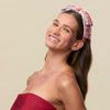 Lele Sadoughi HEADBANDS FROSTED RED SHIRLEY SLIM TWEED HEADBAND
