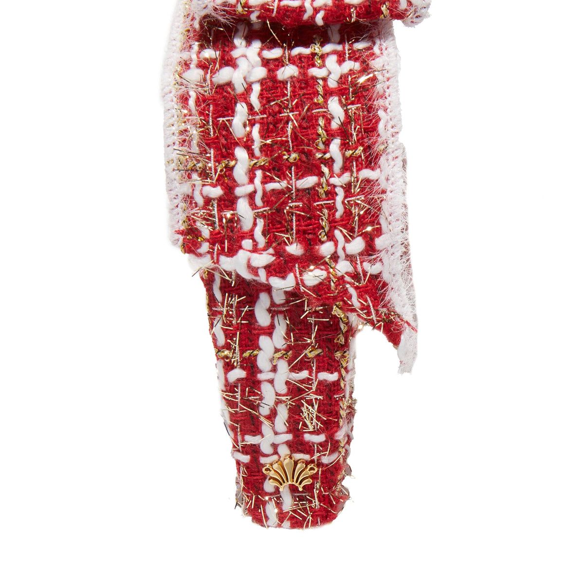 Lele Sadoughi HEADBANDS FROSTED RED SHIRLEY SLIM TWEED HEADBAND