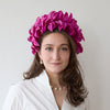 Lele Sadoughi HEADBANDS FUCHSIA SILK FLAPPER HEADBAND