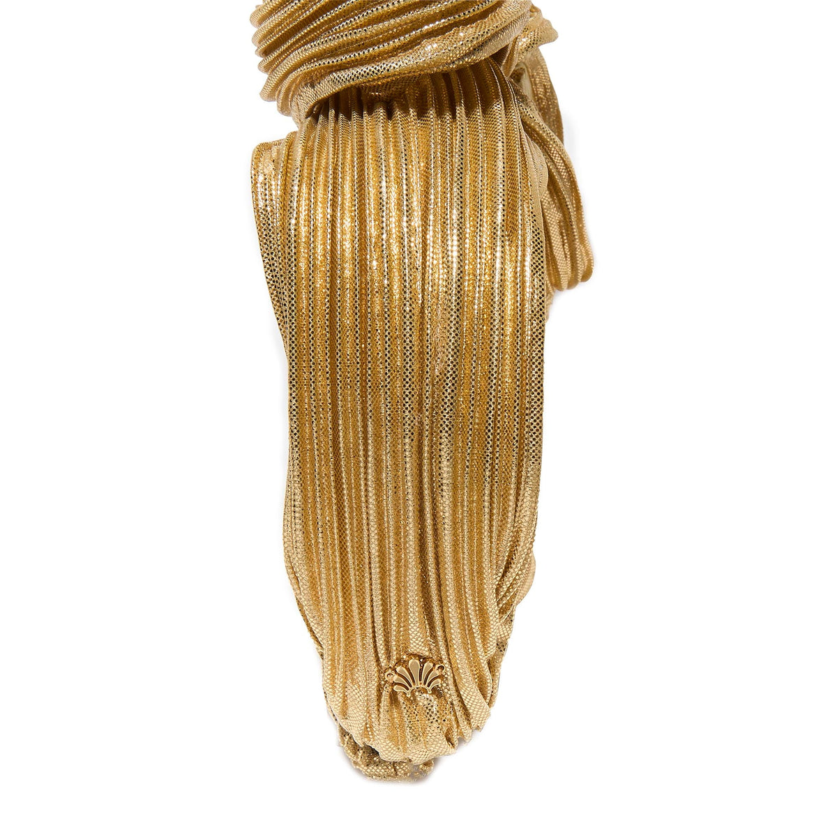 Lele Sadoughi HEADBANDS GOLD CRAWFORD PLEATED HEADBAND