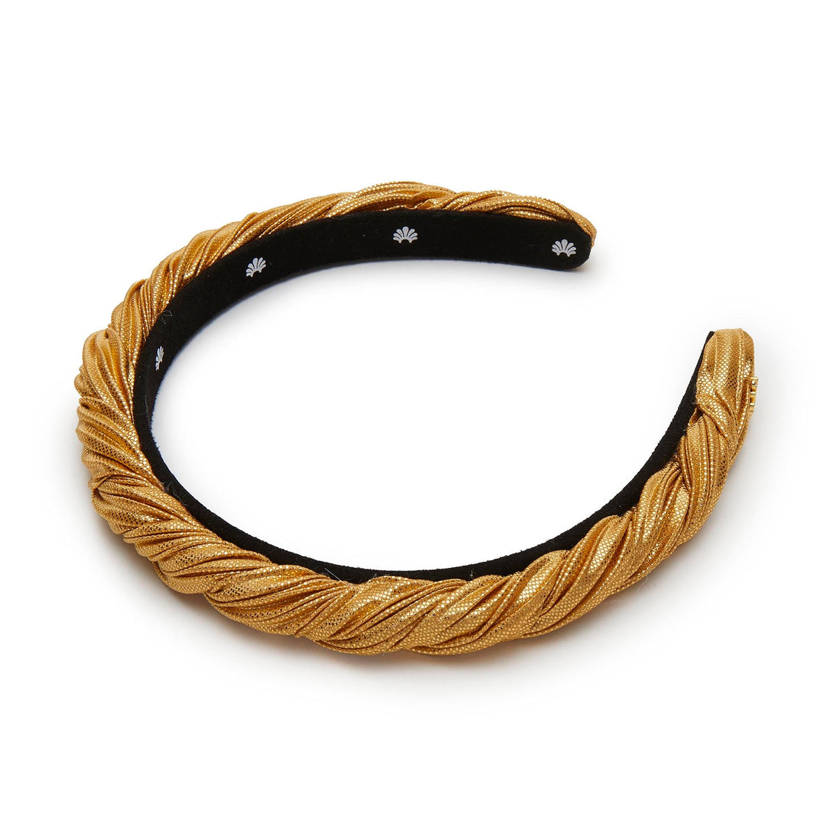 Lele Sadoughi HEADBANDS GOLD JULIET PLEATED HEADBAND