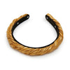 Lele Sadoughi HEADBANDS GOLD JULIET PLEATED HEADBAND