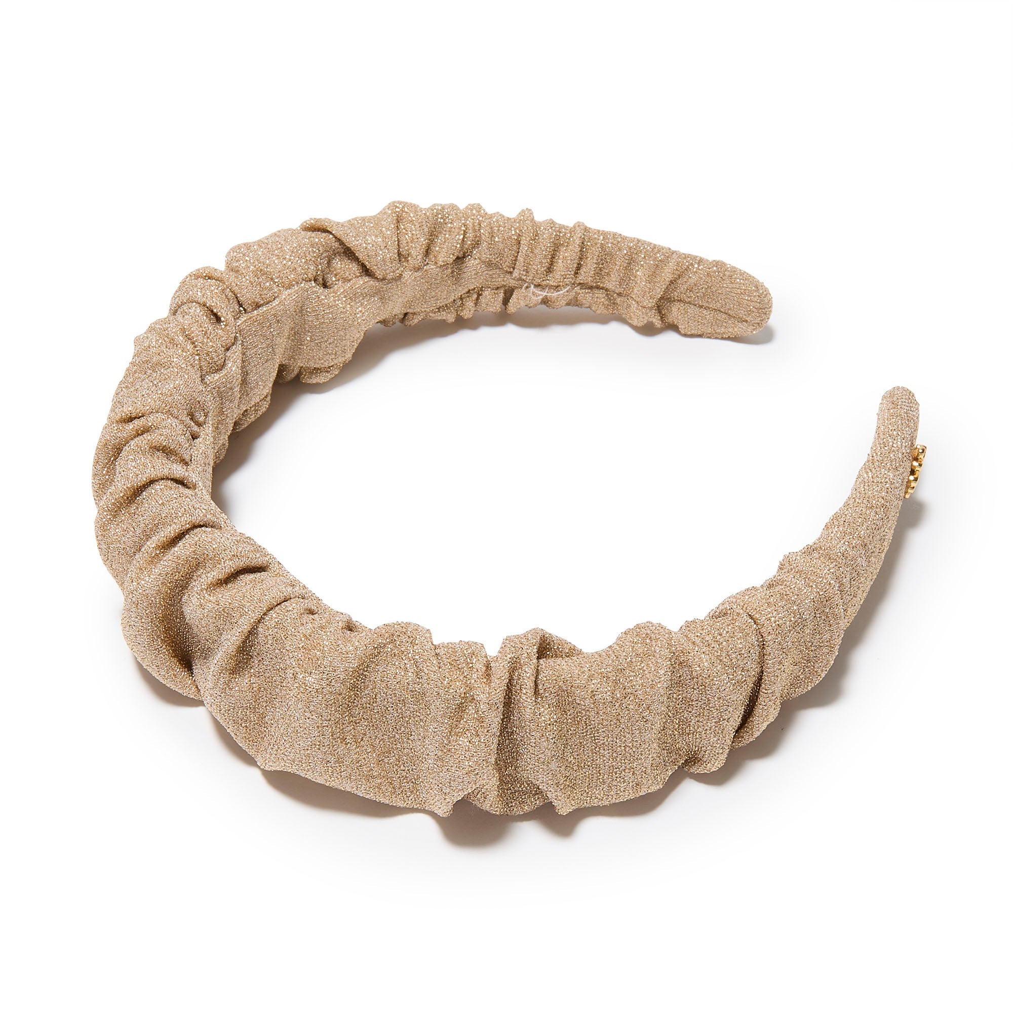Lele Sadoughi HEADBANDS GOLD KELLY METALLIC KNIT HEADBAND
