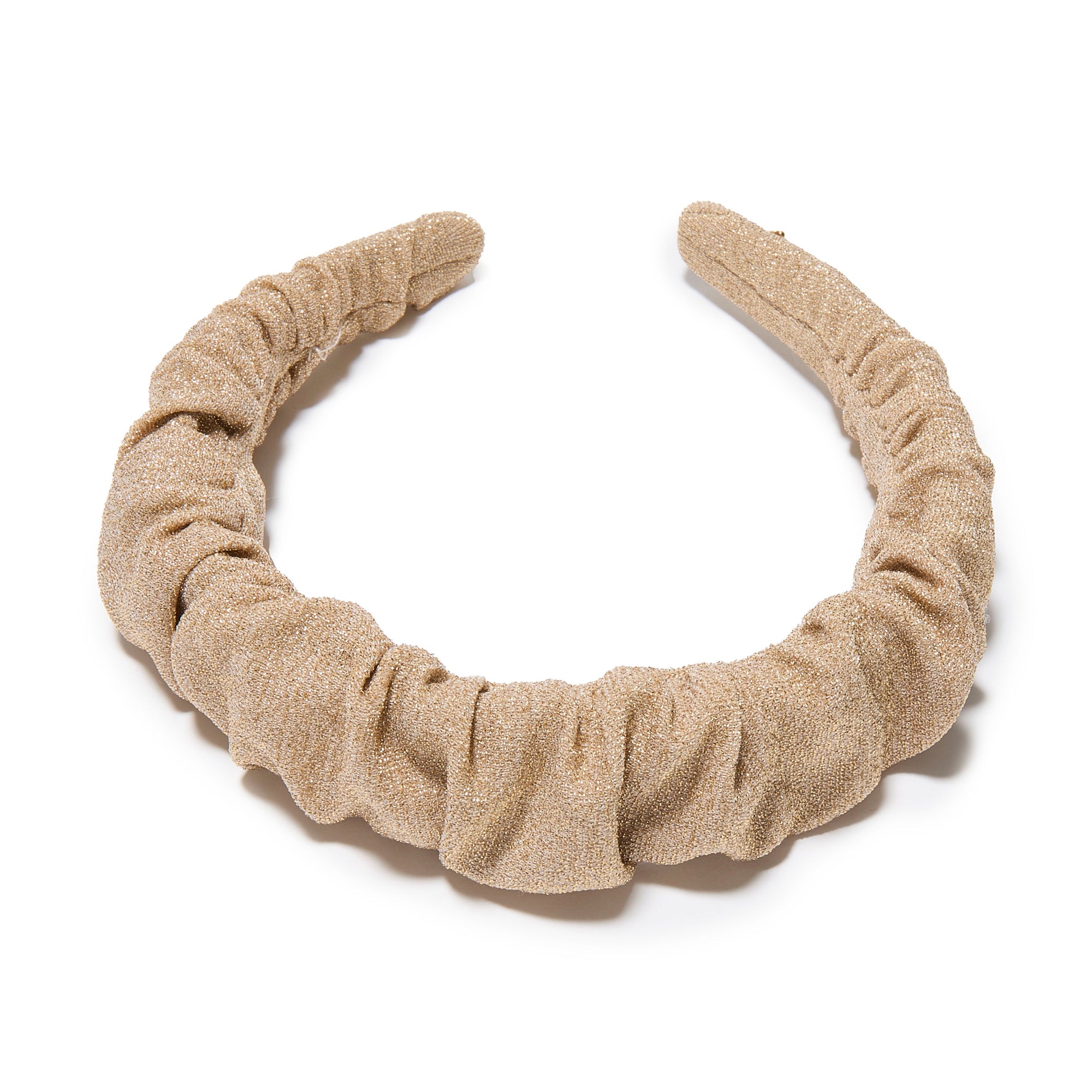 Lele Sadoughi HEADBANDS GOLD KELLY METALLIC KNIT HEADBAND