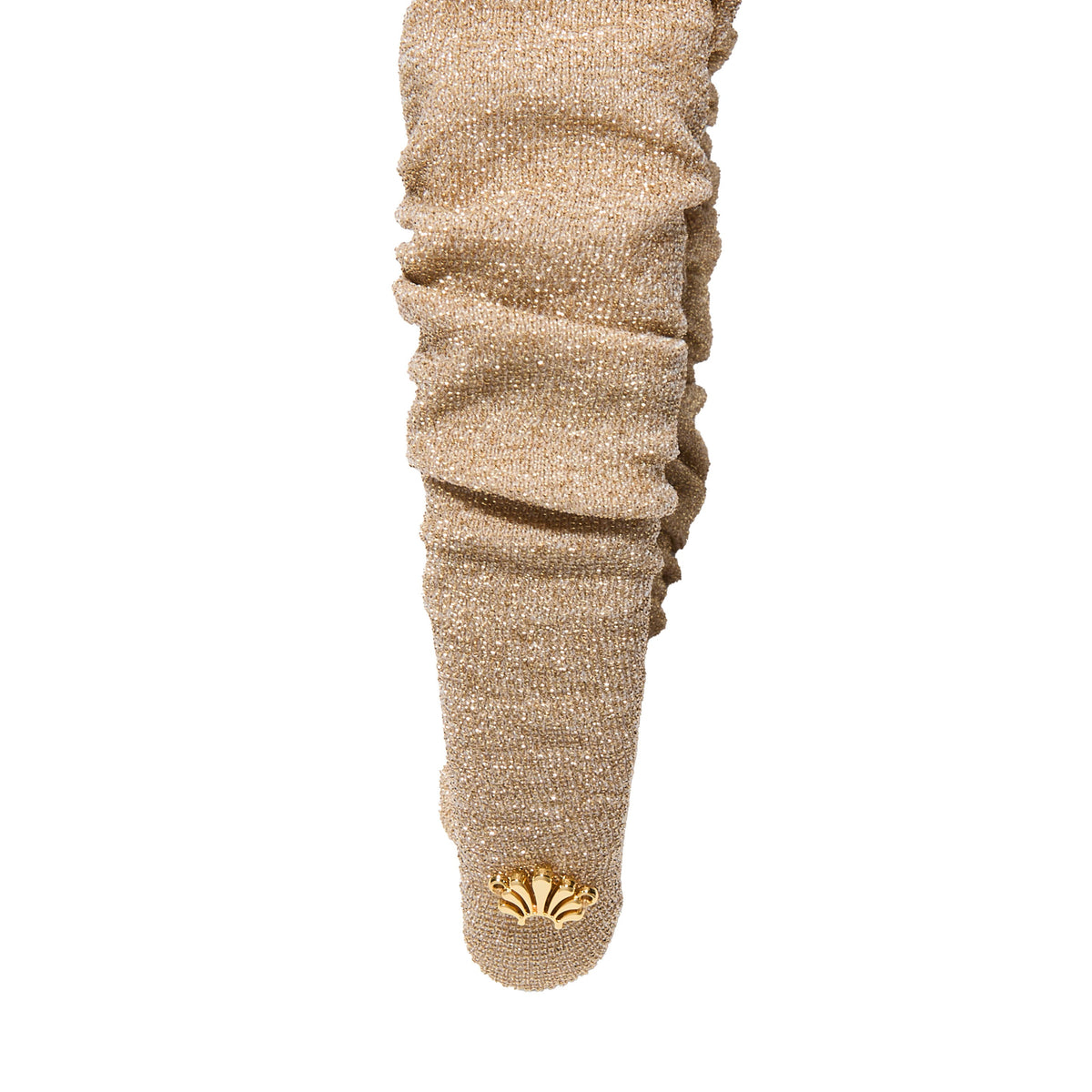 Lele Sadoughi HEADBANDS GOLD KELLY METALLIC KNIT HEADBAND