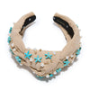 Lele Sadoughi HEADBANDS GOLD KNOTTED SHORELINE HEADBAND
