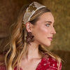 Lele Sadoughi HEADBANDS GOLDEN BRIGITTE GENUINE COWHIDE HEADBAND