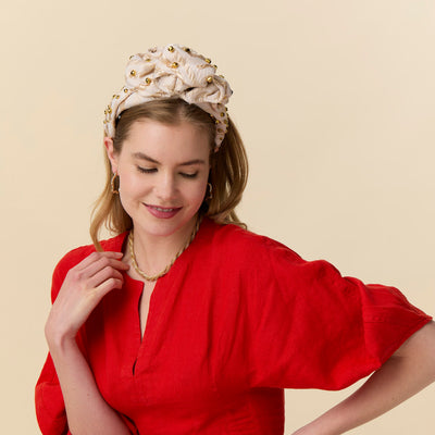 Lele Sadoughi HEADBANDS GOLDEN PAPYRUS CRAWFORD CRYSTAL HEADBAND