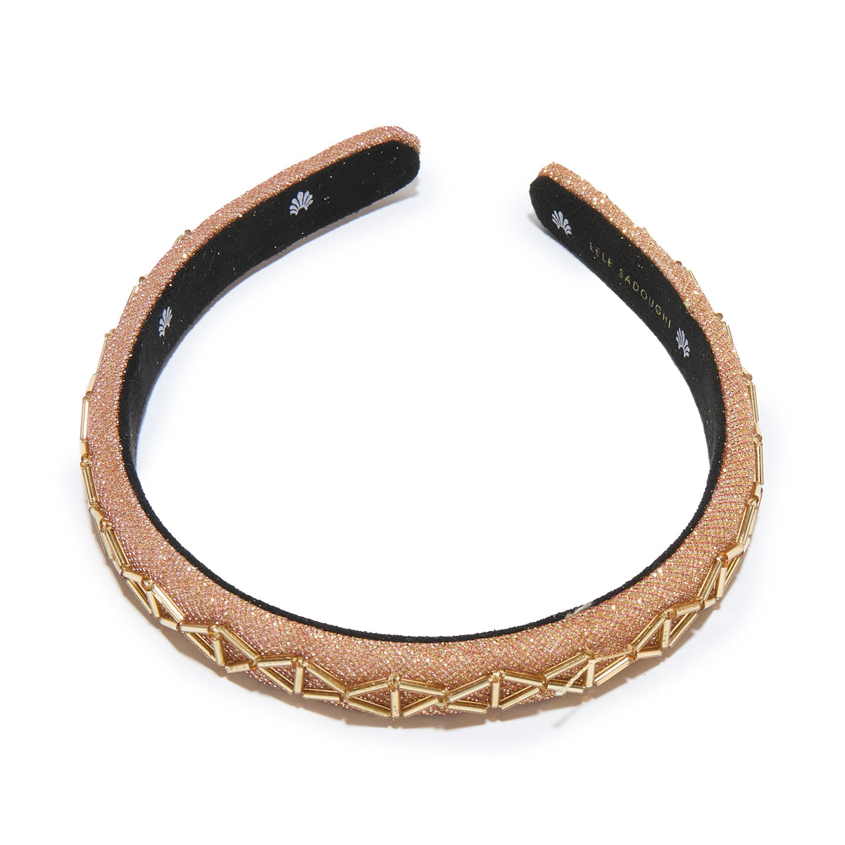Lele Sadoughi HEADBANDS GOLDEN TERRACOTTA GIGI BEADED HEADBAND
