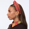 Lele Sadoughi HEADBANDS HALLOW'S EVE KNOTTED PLAID HEADBAND