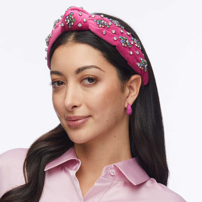 Lele Sadoughi HEADBANDS HARLEQUIN RAINBOW KNOTTED TWINKLE CRYSTAL HEADBAND
