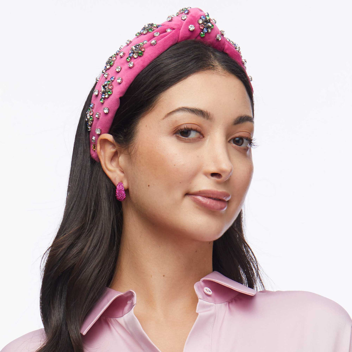 Lele Sadoughi HEADBANDS HARLEQUIN RAINBOW KNOTTED TWINKLE CRYSTAL HEADBAND