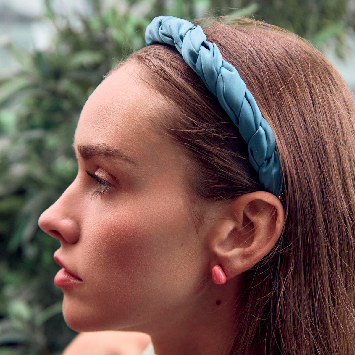 Lele Sadoughi HEADBANDS IMPERIAL BLUE JULIET SILK HEADBAND
