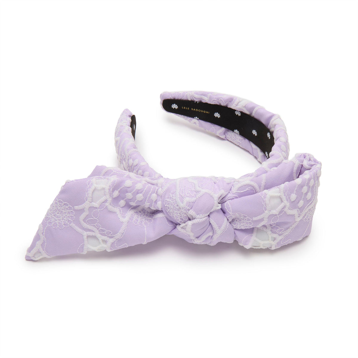 Lele Sadoughi HEADBANDS IRIS HOLLY FLORAL EYELET HEADBAND