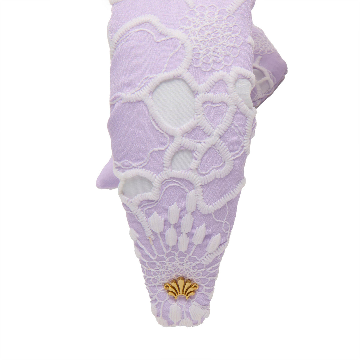 Lele Sadoughi HEADBANDS IRIS HOLLY FLORAL EYELET HEADBAND