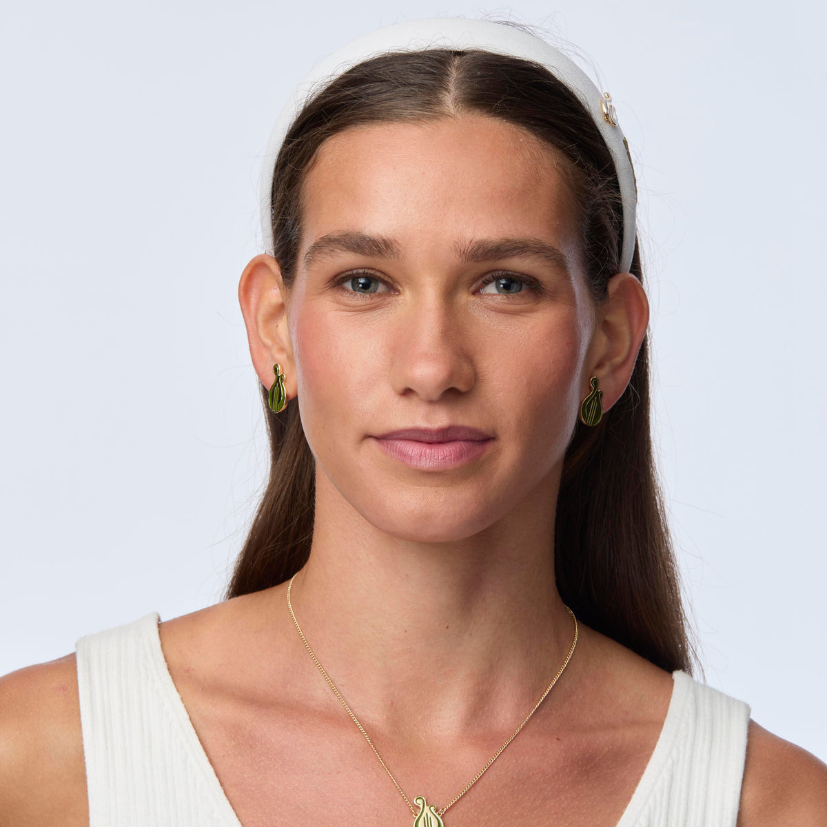 LELE SADOUGHI HEADBANDS IVORY ALPHA CHI OMEGA CHARLOTTE HEADBAND