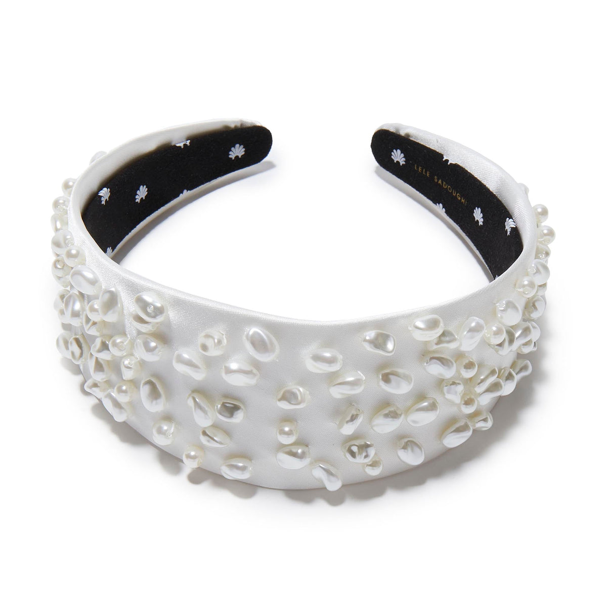 Lele Sadoughi HEADBANDS IVORY BRIGITTE COBBLESTONE HEADBAND