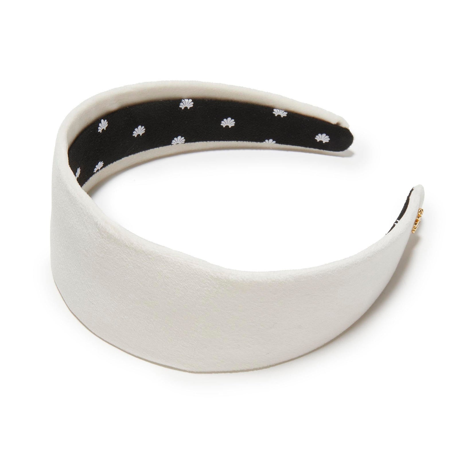 Lele Sadoughi HEADBANDS IVORY BRIGITTE VELVET HEADBAND