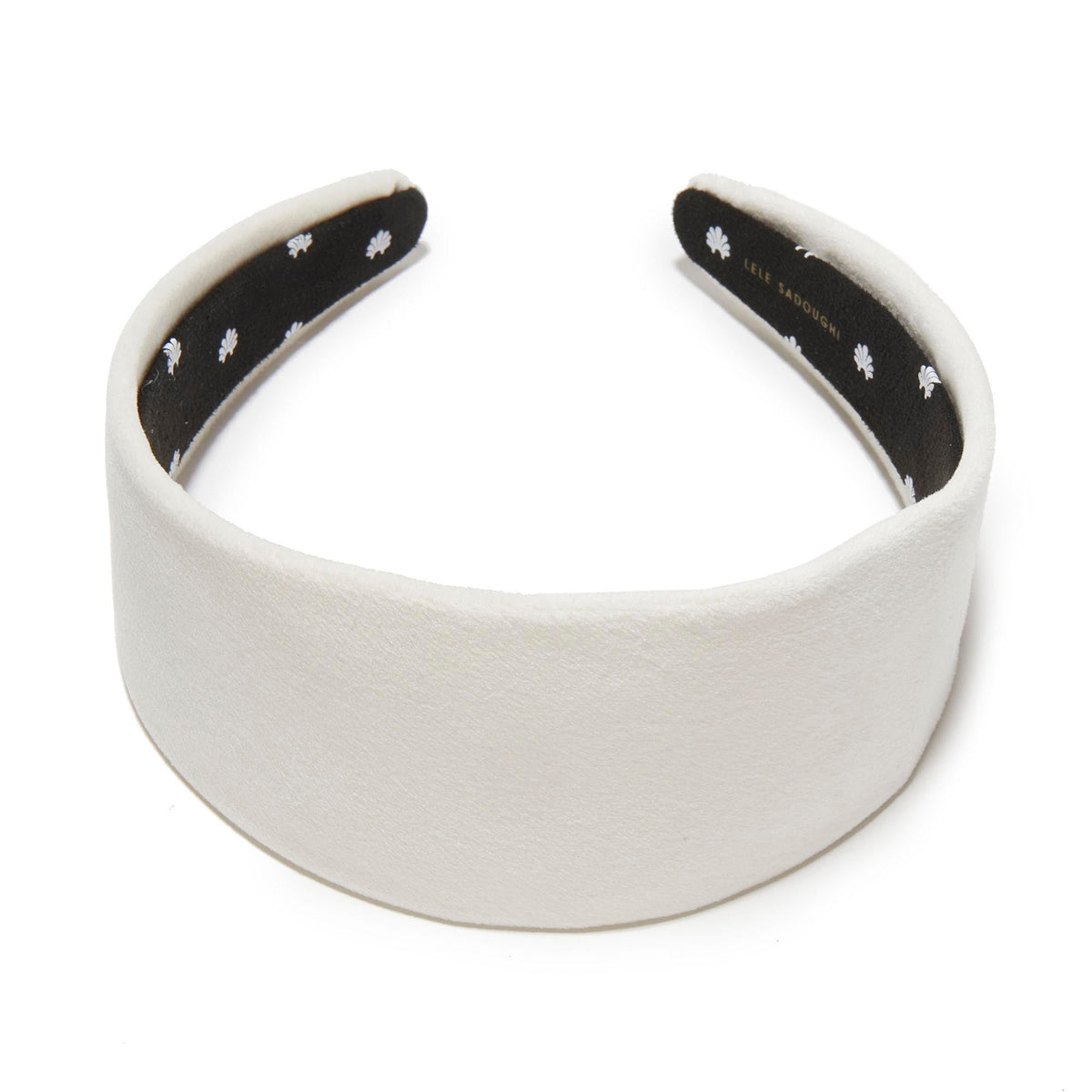 Lele Sadoughi HEADBANDS IVORY BRIGITTE VELVET HEADBAND