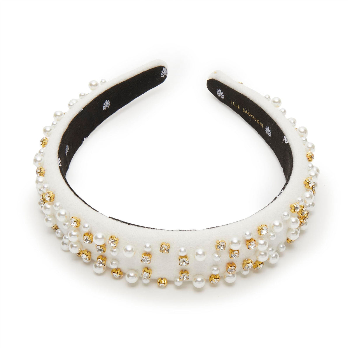 Lele Sadoughi HEADBANDS IVORY CHARLOTTE PEARL SPRINKLE HEADBAND