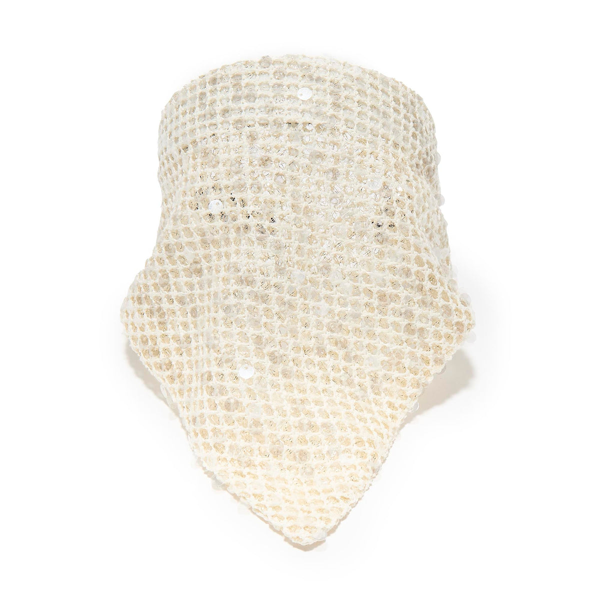 Lele Sadoughi HEADBANDS IVORY JACKIE SEQUIN CROCHET HANDKERCHIEF HEADBAND