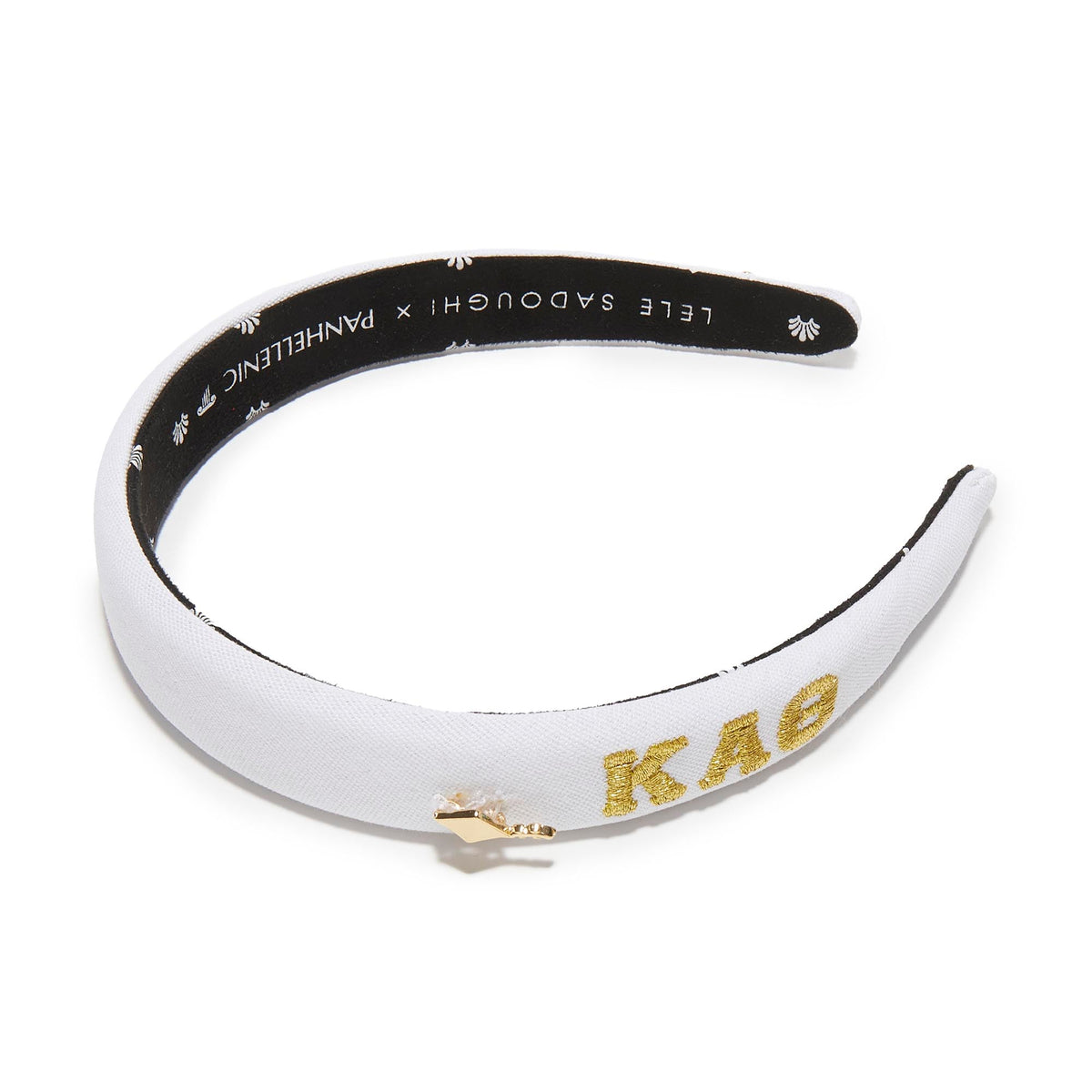 LELE SADOUGHI HEADBANDS IVORY KAPPA ALPHA THETA CHARLOTTE HEADBAND