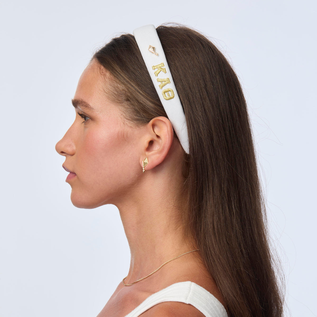 LELE SADOUGHI HEADBANDS IVORY KAPPA ALPHA THETA CHARLOTTE HEADBAND