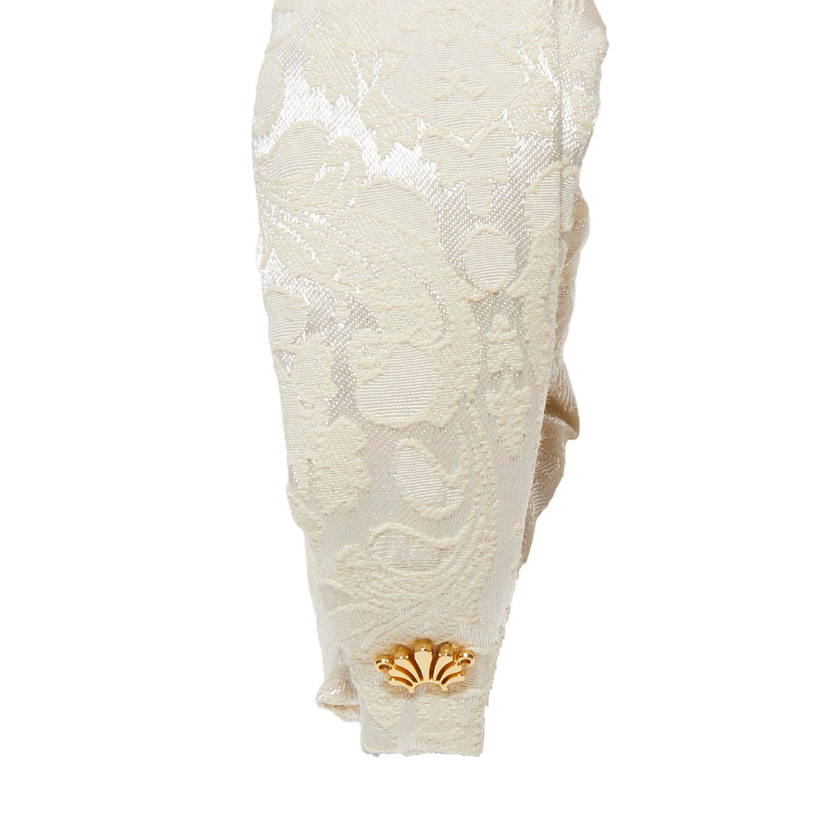 Lele Sadoughi HEADBANDS IVORY KIDS MARLENE DAMASK BROCADE HEADBAND